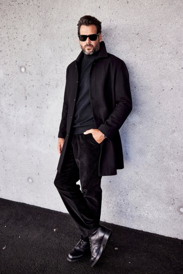 JP1880 Coat Wool Blend Water Repellent Black - Herren jacken - Herren Jacken in großen Größen