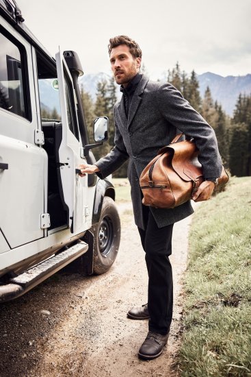 JP1880 Coat Wool Blend Quilted Insert Black - Herren jacken - Herren Jacken in großen Größen