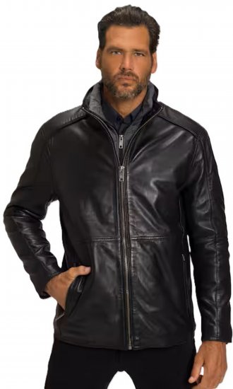 JP1880 Jacket Nappa Lamb Leather Black - Herren jacken - Herren Jacken in großen Größen