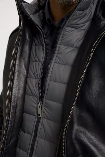 JP1880 Jacket Nappa Lamb Leather Black - Herren jacken - Herren Jacken in großen Größen