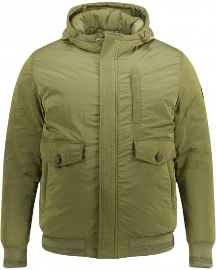 STHUGE Bomber Jacket With Hood Green - Herren jacken - Herren Jacken in großen Größen