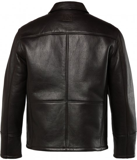 JP1880 Leather Jacket Soft Lamb Nappa Dark Brown - Herren jacken - Herren Jacken in großen Größen