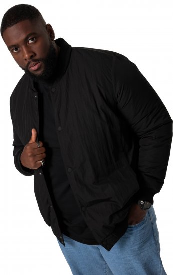 STHUGE Bomber Jacket Quilted Black - Herren jacken - Herren Jacken in großen Größen