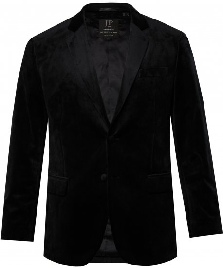 JP1880 Jacket Velvet Business Smoking Black - Herrenanzüge und -blazer - Herrenanzüge und -blazer in großen Größen