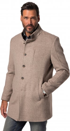 JP1880 Coat Wool Blend Beige Melange - Herren jacken - Herren Jacken in großen Größen