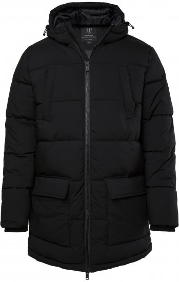 JP1880 Quilted Parka with Multiple Pockets Black - Herren jacken - Herren Jacken in großen Größen