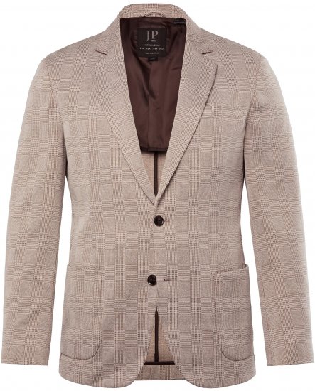JP1880 Jacket Business Checked Beige - Herren jacken - Herren Jacken in großen Größen