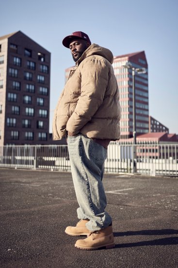 STHUGE Jacket Puffer With Warm Quilting Beige - Herren jacken - Herren Jacken in großen Größen