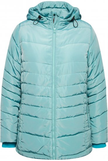 Ulla Popken Quilted Water Repellent Jacket Soft Turquoise - Jacken - 