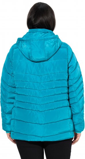 Ulla Popken Quilted Water Repellent Jacket Turquoise - Jacken - 