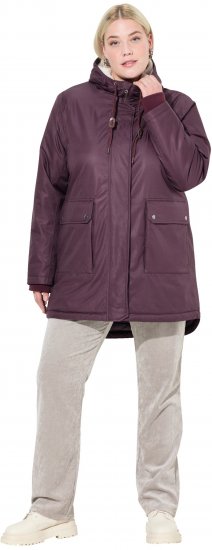 Ulla Popken HYPRAR Fleece Lined Jacket Dark Ruby - Jacken - 