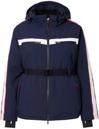 Ulla Popken Triple Function Racing Stripe Jacket Navy - Jacken - 