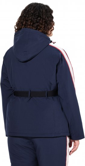 Ulla Popken Triple Function Racing Stripe Jacket Navy - Jacken - 