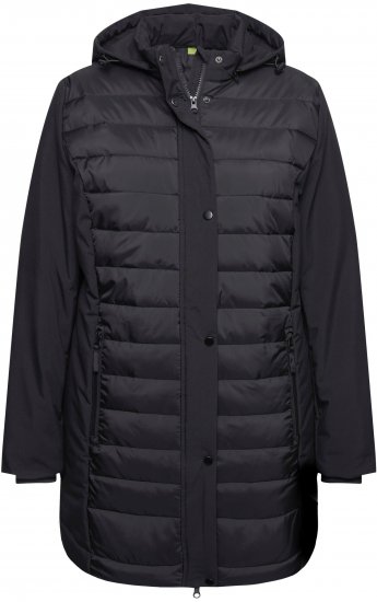 Ulla Popken HYPRAR Mixed Texture Water-Repellent Jacket Black - Jacken - 