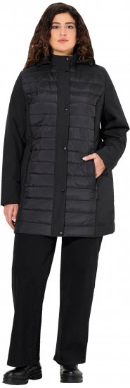 Ulla Popken HYPRAR Mixed Texture Water-Repellent Jacket Black - Jacken - 