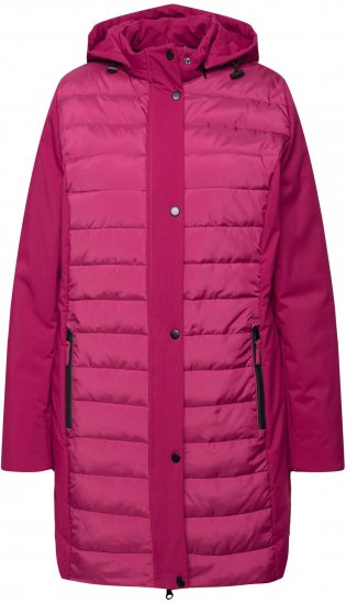 Ulla Popken HYPRAR Mixed Texture Water-Repellent Jacket Ruby - Jacken - 