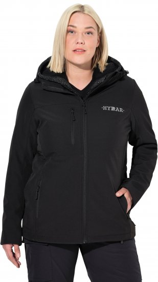Ulla Popken HYPRAR Softshell Fleece Lined Jacket Black - Jacken - 