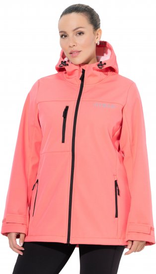 Ulla Popken HYPRAR Softshell Fleece Lined Jacket Coral - Jacken - 