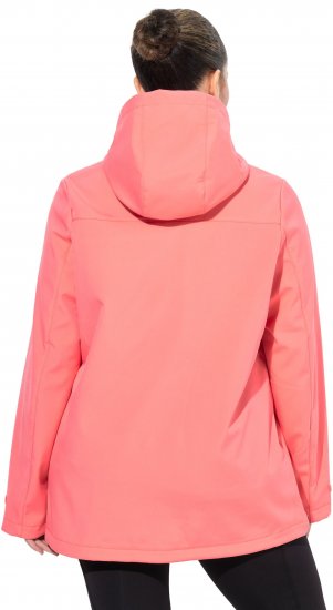 Ulla Popken HYPRAR Softshell Fleece Lined Jacket Coral - Jacken - 