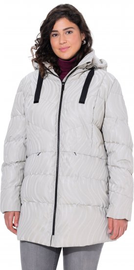 Ulla Popken HYPRAR Wave Quilted Water-Repellent Jacket Off-White - Jacken - 