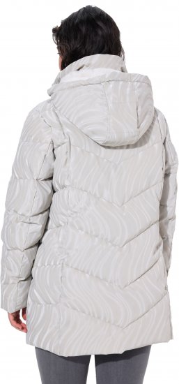 Ulla Popken HYPRAR Wave Quilted Water-Repellent Jacket Off-White - Jacken - 