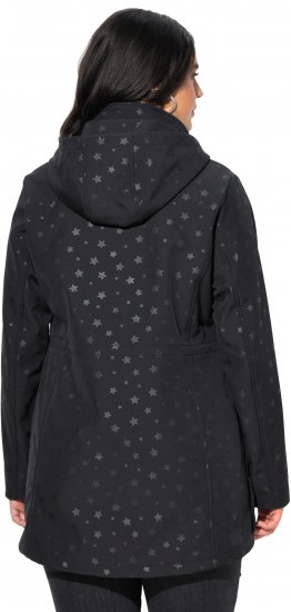 Ulla Popken HYPRAR Star Print Softshell Jacket Black - Jacken - 