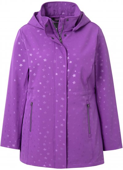 Ulla Popken HYPRAR Star Print Softshell Jacket Purple - Jacken - 