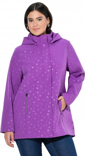 Ulla Popken HYPRAR Star Print Softshell Jacket Purple - Jacken - 