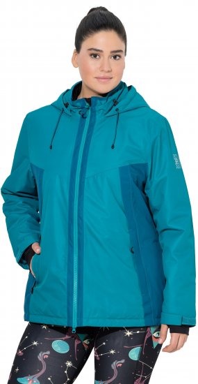 Ulla Popken HYPRAR Triple Function Two-Tone Ski Jacket Emerald Blue - Jacken - 