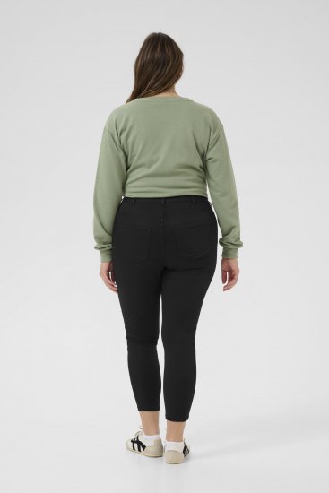 Kaffe Curve Dina Slim-Jeans in Cropped-Länge Schwarz - Jeans & Hosen in Großen Größen – Plus Size - 