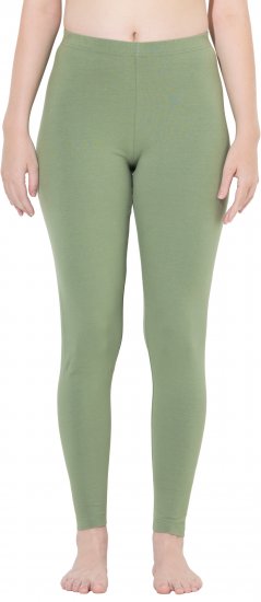 Ulla Popken Basic Stretch Knit Ankle Length Leggings Olive - Jeans & Hosen in Großen Größen – Plus Size - 