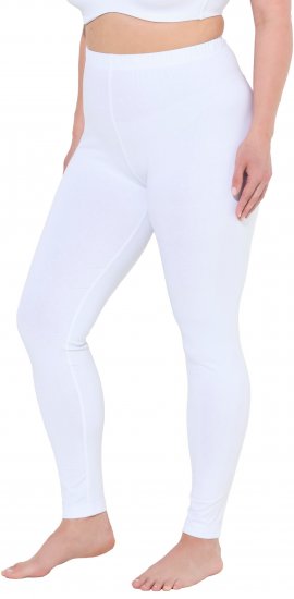 Ulla Popken Basic Stretch Knit Ankle Length Leggings Snow White - Jeans & Hosen in Großen Größen – Plus Size - 