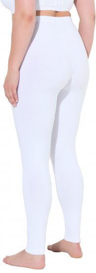 Ulla Popken Basic Stretch Knit Ankle Length Leggings Snow White - Jeans & Hosen in Großen Größen – Plus Size - 