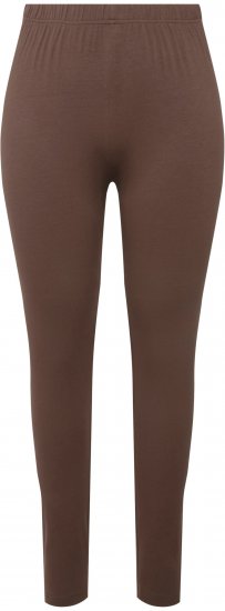 Ulla Popken Basic Stretch Knit Ankle Length Leggings Nougat Brown - Jeans & Hosen in Großen Größen – Plus Size - 