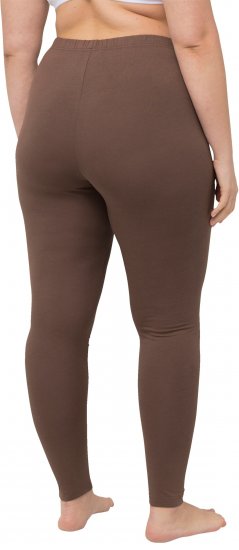 Ulla Popken Basic Stretch Knit Ankle Length Leggings Nougat Brown - Jeans & Hosen in Großen Größen – Plus Size - 