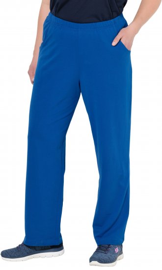 Ulla Popken Pull On Knit Straight Leg Pocket Pants Denim Blue - DAMENMODE 40-66 - 