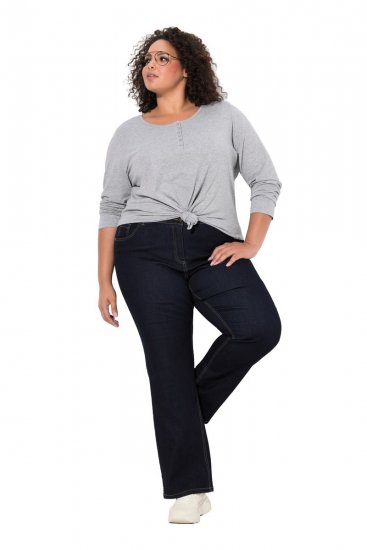 Ulla Popken Marie Fit Bootcut Stretch Jeans Dark Blue Denim - Ulla Popken - Ulla Popken Mode in großen Größen