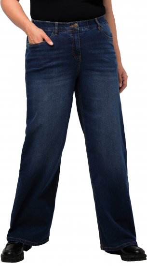 Ulla Popken Mary Fit Wide Leg Stretch Jeans Blue Denim - Jeans & Hosen in Großen Größen – Plus Size - 