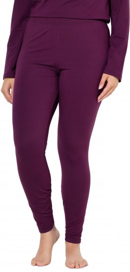 Ulla Popken Quick Dry Moisture Wicking Stretch Ski Leggings Grape Red - Jeans & Hosen in Großen Größen – Plus Size - 
