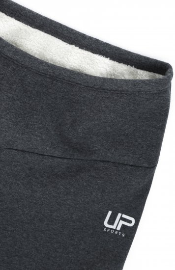 Ulla Popken Faux Fur Lined Stretch Leggings Charcoal - Jeans & Hosen in Großen Größen – Plus Size - 