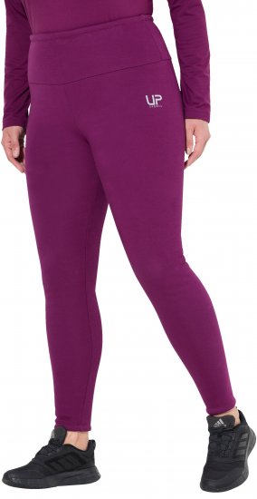 Ulla Popken Faux Fur Lined Stretch Leggings Pink Berry - Jeans & Hosen in Großen Größen – Plus Size - 
