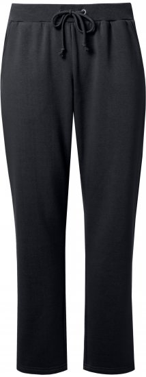 Ulla Popken Basic Drawstring Elastic Waist Cotton Blend Joggers Black - Jeans & Hosen in Großen Größen – Plus Size - 