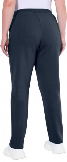 Ulla Popken Basic Drawstring Elastic Waist Cotton Blend Joggers Navy - Jeans & Hosen in Großen Größen – Plus Size - 
