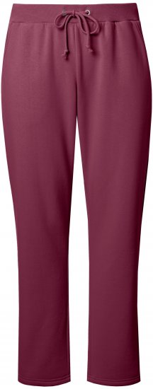 Ulla Popken Basic Drawstring Elastic Waist Cotton Blend Joggers Dark Berry - Jeans & Hosen in Großen Größen – Plus Size - 