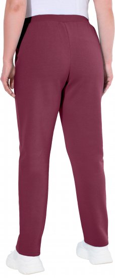Ulla Popken Basic Drawstring Elastic Waist Cotton Blend Joggers Dark Berry - Jeans & Hosen in Großen Größen – Plus Size - 