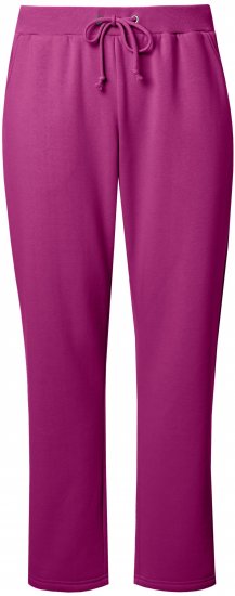 Ulla Popken Basic Drawstring Elastic Waist Cotton Blend Joggers Berry - Jeans & Hosen in Großen Größen – Plus Size - 