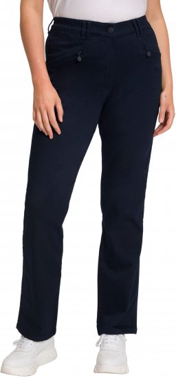 Ulla Popken Basic Mony Tapered Leg Stretch Pants Navy - Jeans & Hosen in Großen Größen – Plus Size - 