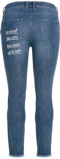 Ulla Popken Positive Thoughts Slim Leg Sarah Fit Stretch Jeans Blue Denim - DAMENMODE 40-66 - 