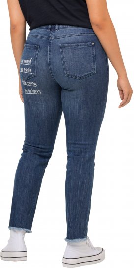 Ulla Popken Positive Thoughts Slim Leg Sarah Fit Stretch Jeans Blue Denim - DAMENMODE 40-66 - 