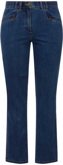 Ulla Popken Mony Elastic Waist Zip Pocket Jeans Blue Denim - Jeans & Hosen in Großen Größen – Plus Size - 